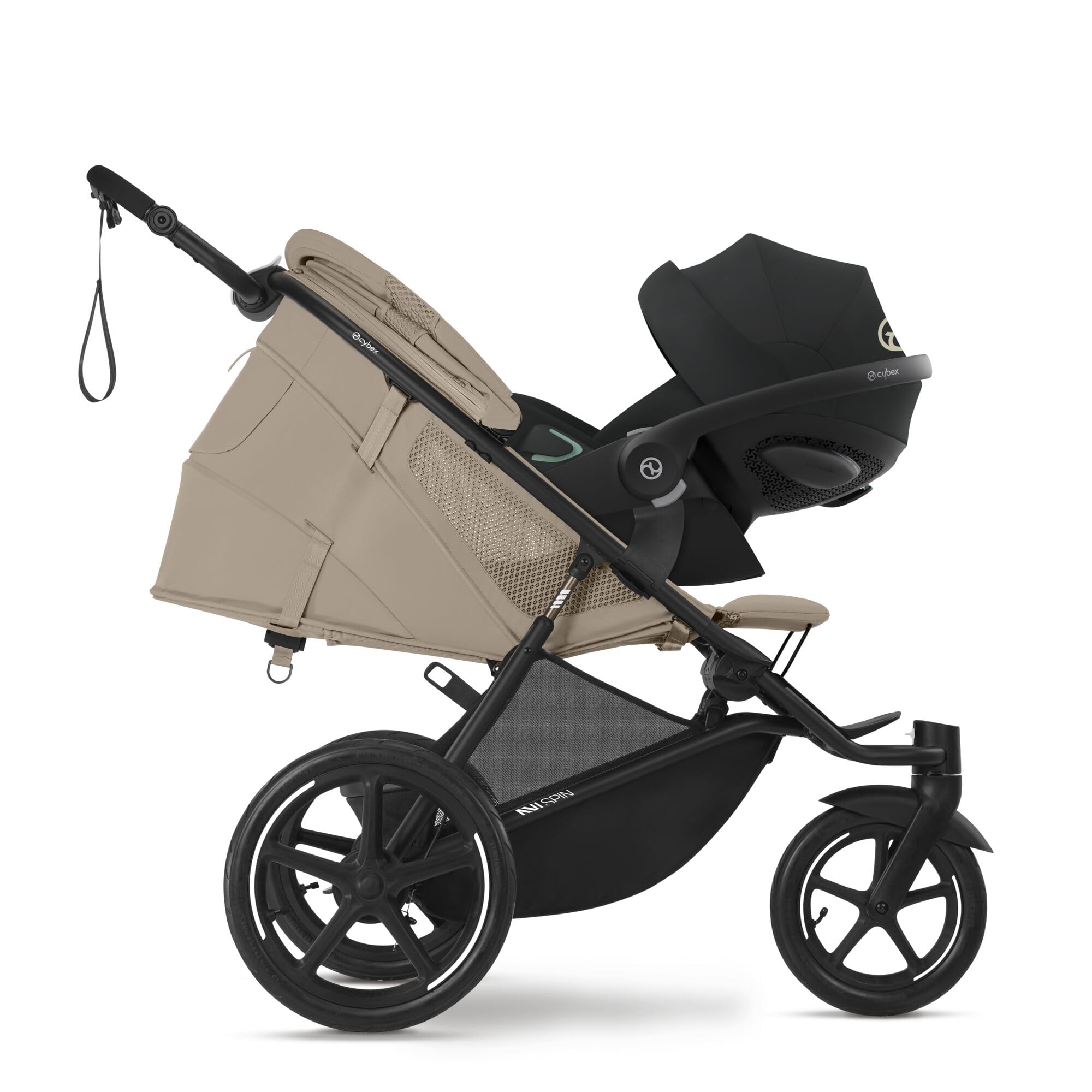 CYBEX Poussette AVI SPIN, De la naissance à environ 4 ans, Max. 111 cm et 22 kg, Poussette de ville et tout-terrain, Almond Beige