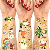 Vista 1 de 118 tatuajes de Navidad para niños, tatuajes falsos de Papá Noel, Rudolph árbol, muñeco de nieve, sombrero de muñeco de nieve, regalos de fiesta