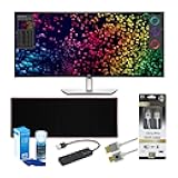 Dell UltraSharp U4025QW 40-Inch Curved Thunderbolt Hub Monitor Bundle with 4-Port USB 3.0 Hub, 8-Feet HDMI Cable, Screen Cleaner, and Extended Mouse Pad (5 Items)