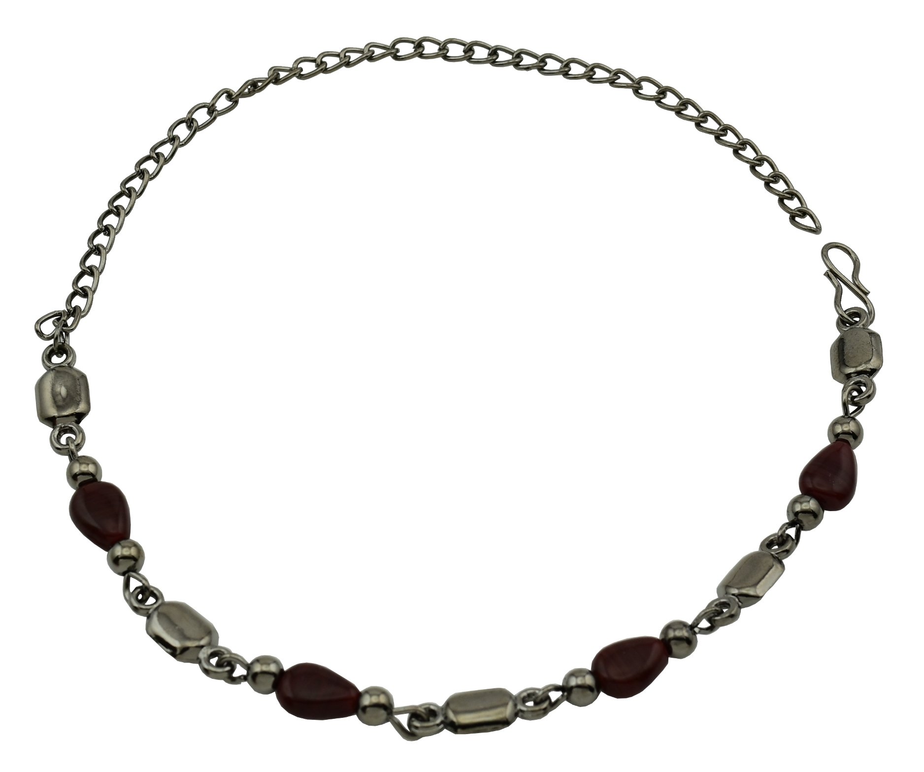 Exclusive Gun Metal Coated Trendy Anklet for Women and Girls-image-9