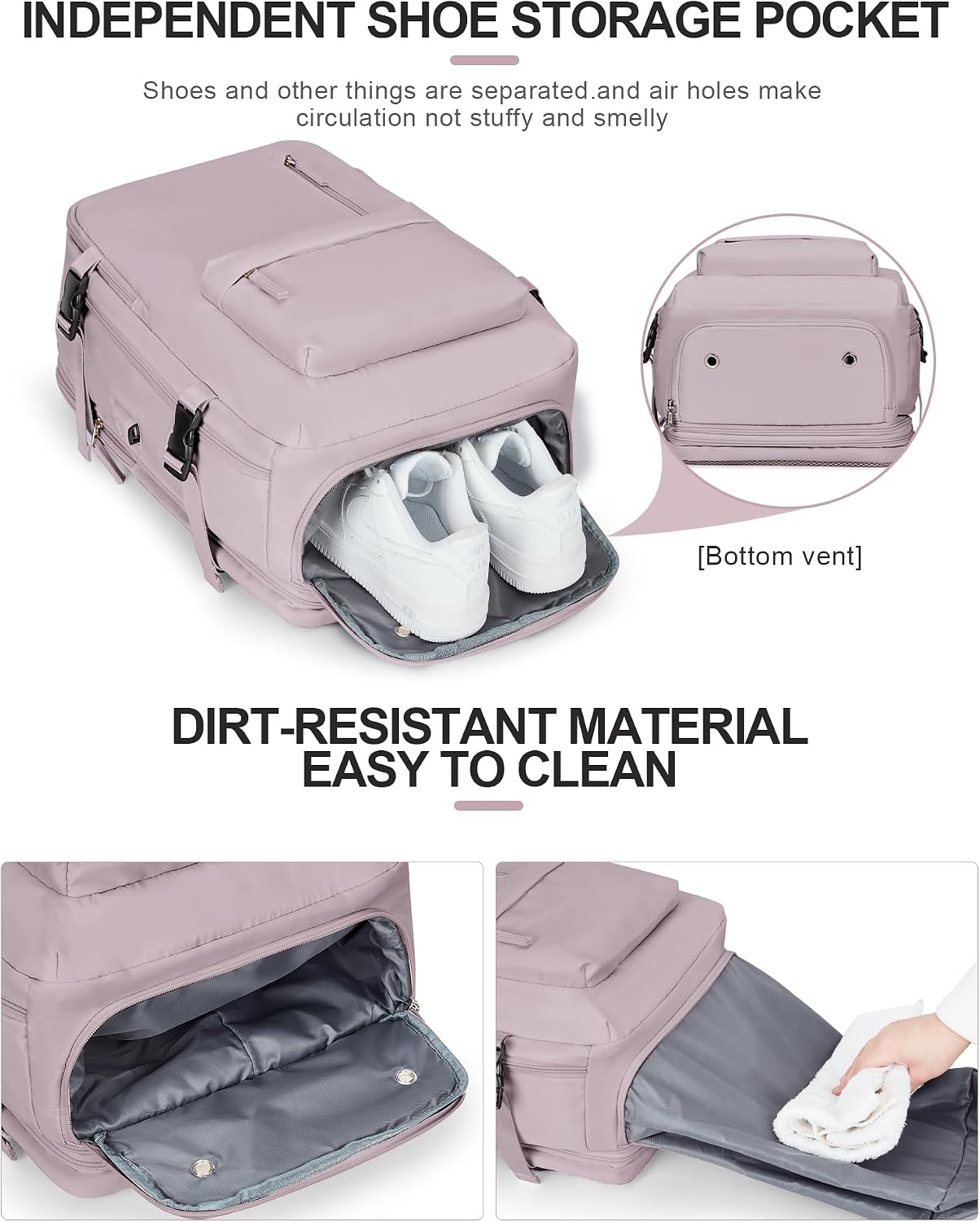WONHOX Mochila grande para laptop de viagem, expansível, aprovada por voo, mochila de mão para mulheres e homens, impermeável, 43.2 cm, mochila para laptop, caminhada, trabalho, com compartimento para WONHOX Mochila grande para laptop de viagem, expansível, aprovada por voo, mochila de mão para mulheres e homens, impermeável, 43.2 cm, mochila para laptop, caminhada, trabalho, com compartimento para