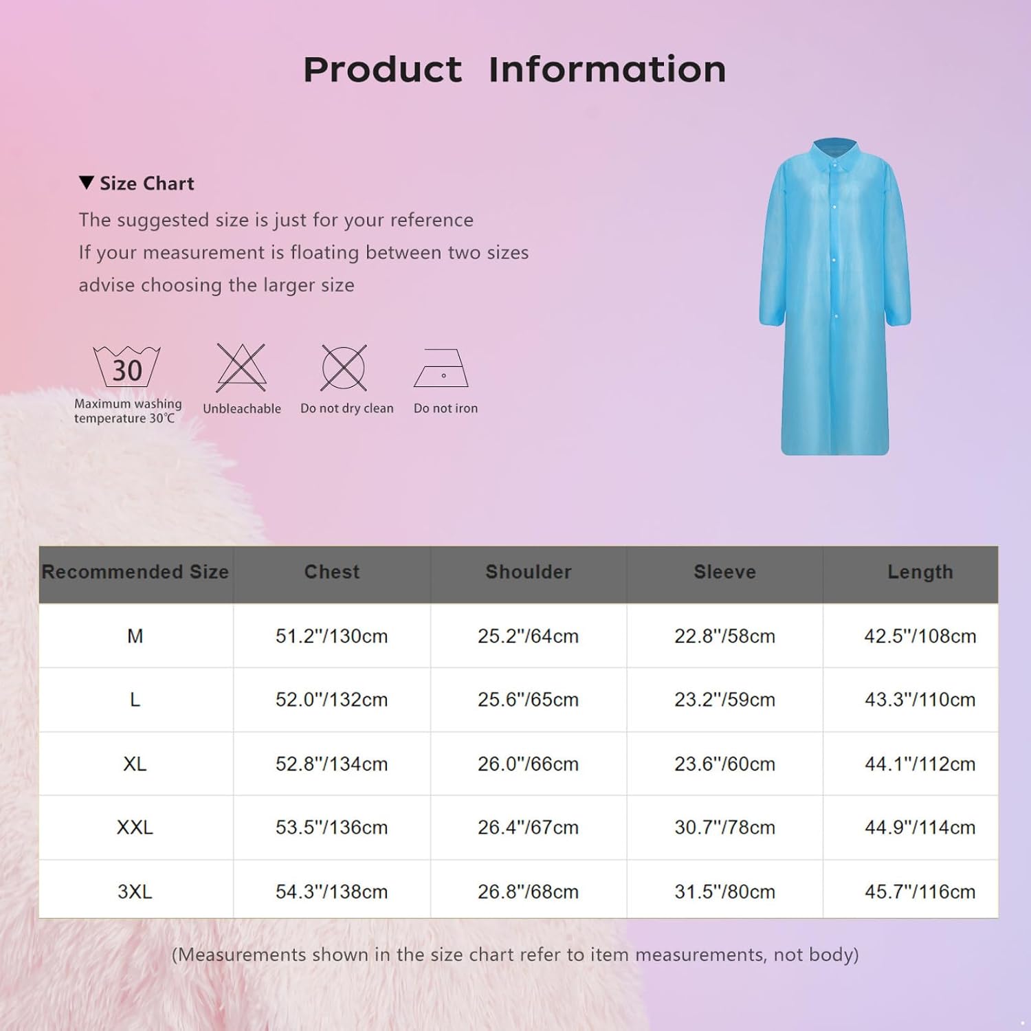 Jelory Adult Lab Coat For Men Women Workshop Laboratory Disposable Lab Jacket Protective Workwear