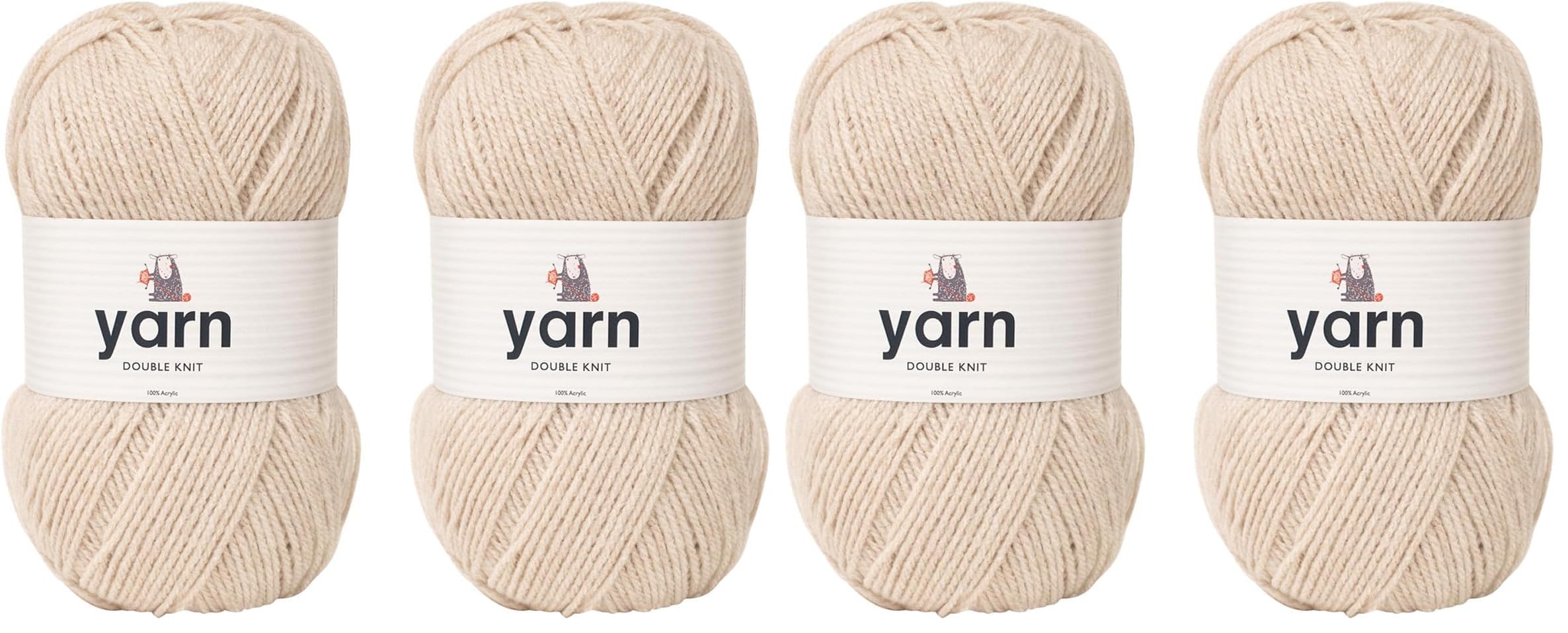 KORBOND DK Black Yarn - 100g Acrylic Wool - Lightweight, Hypoallergenic & Durable Double Knit Crochet Yarn Knitting Wool (290m Total) — view 86