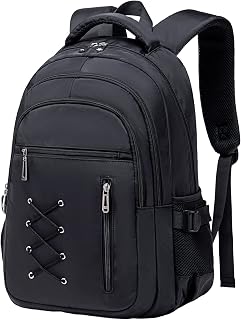 Black Backpack for Boys Girls High School Backpacks School Bag for Women Men Kids Teens Travel Laptop Backpack with Multi Pockets Aesthetic Bookbag for Gym Sport Outdoor