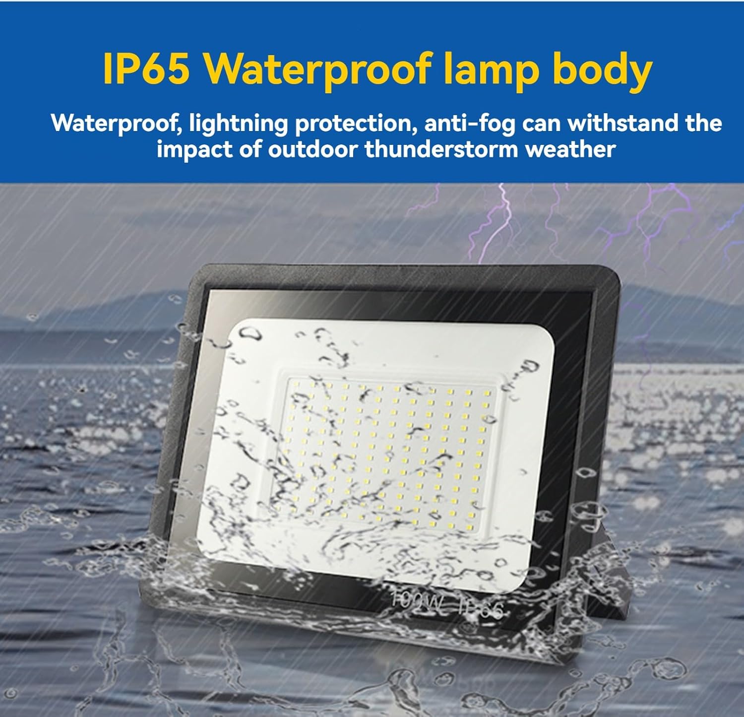 100W LED Flood Lights Outdoor IP66 Waterproof Exterior Security Wall Lights 85-265V Outside Aluminum Lighting Fixture for Patio Porch Barn Garage