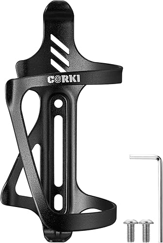 Miniatura 18 de Corki Cycles - Jaula para botellas de agua con carga lateral derecha, soporte para botellas de agua para bicicletas de carretera y montaña, 2 Negro