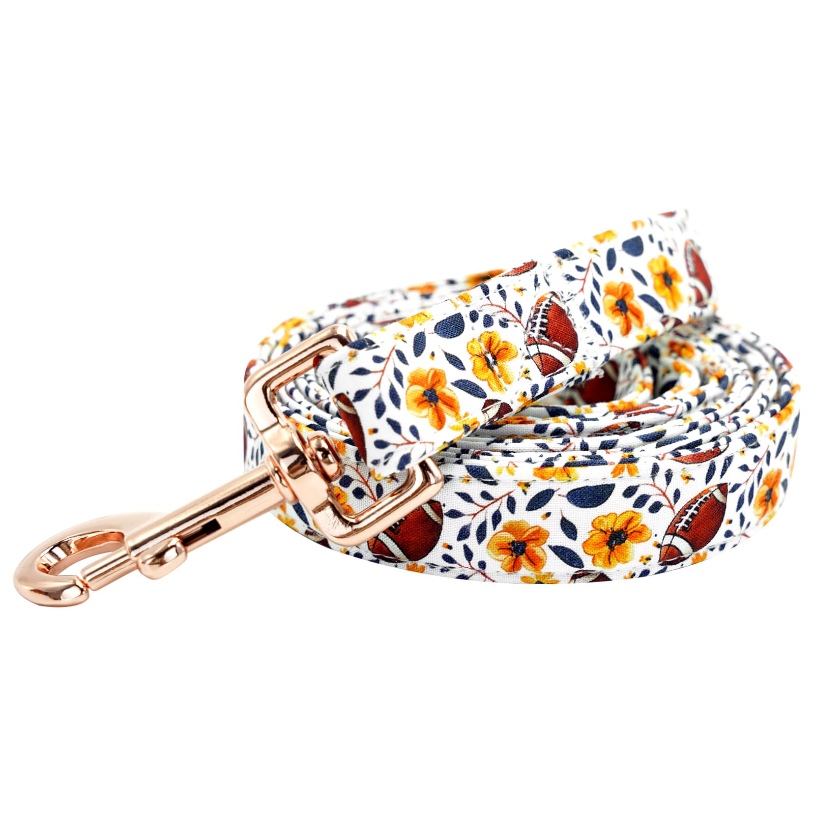 Elegant little tail Dog Leash, Halloween Pet Leashes Rugby Print Fall Female or Male Durable Cotton Leash Soft Handle Pet Puppy Leashes for Small Medium Large Dogs — image 1