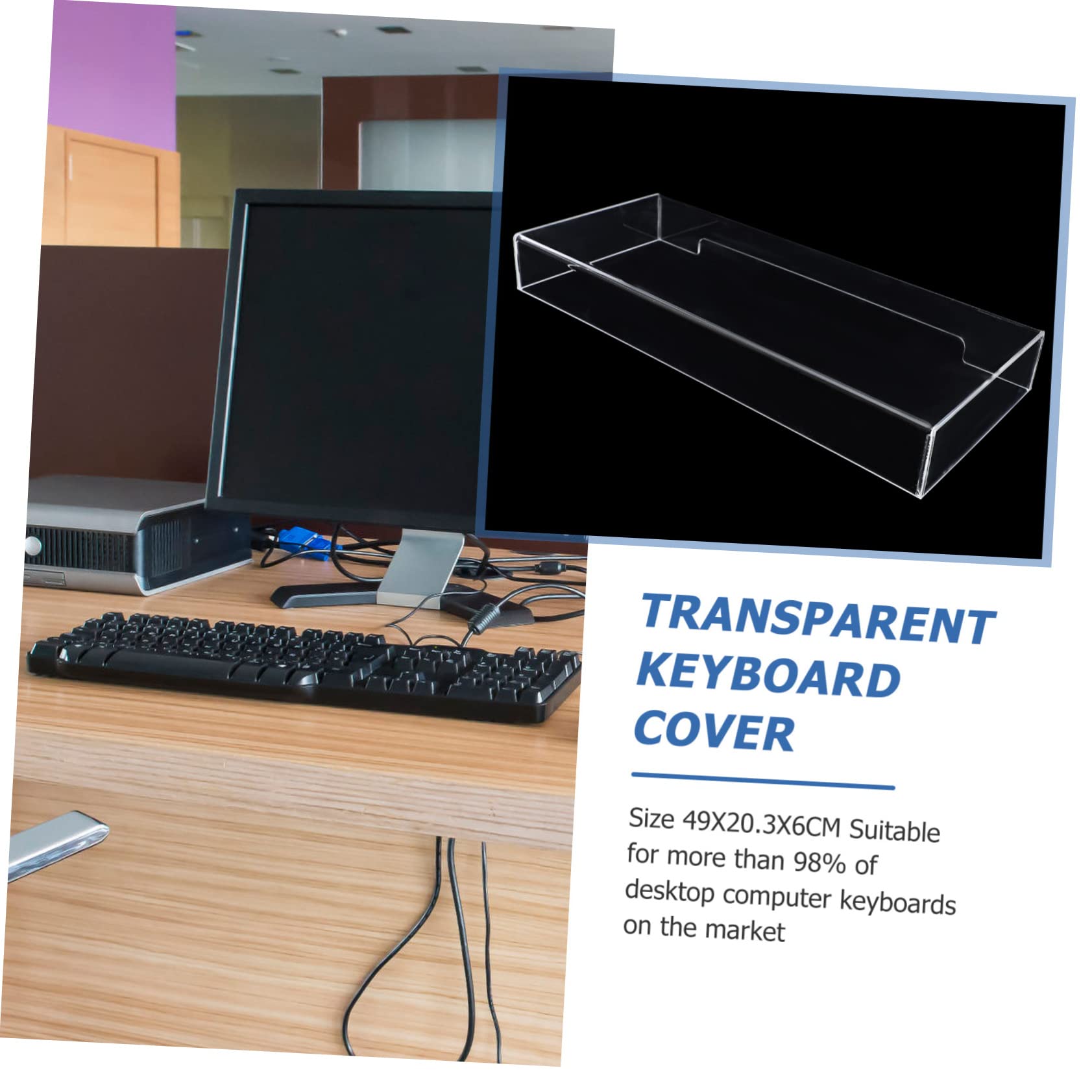 Dust Proof Keyboard Case Clear Acrylic Keyboard Cover - Water & Dust ...