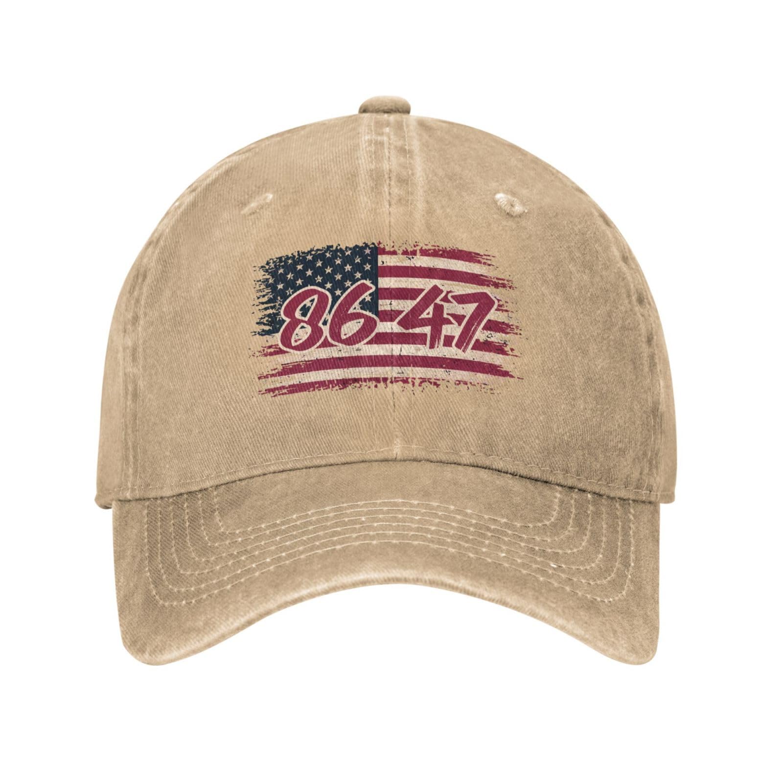 ACEPrints 8647 Hat 86 47 America Flag Hat Baseball Cap for Men Women Black