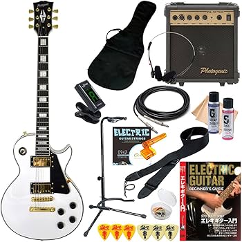 Amazon | エレキギター 初心者セット 16点 PhotoGenic LP300C ホワイト