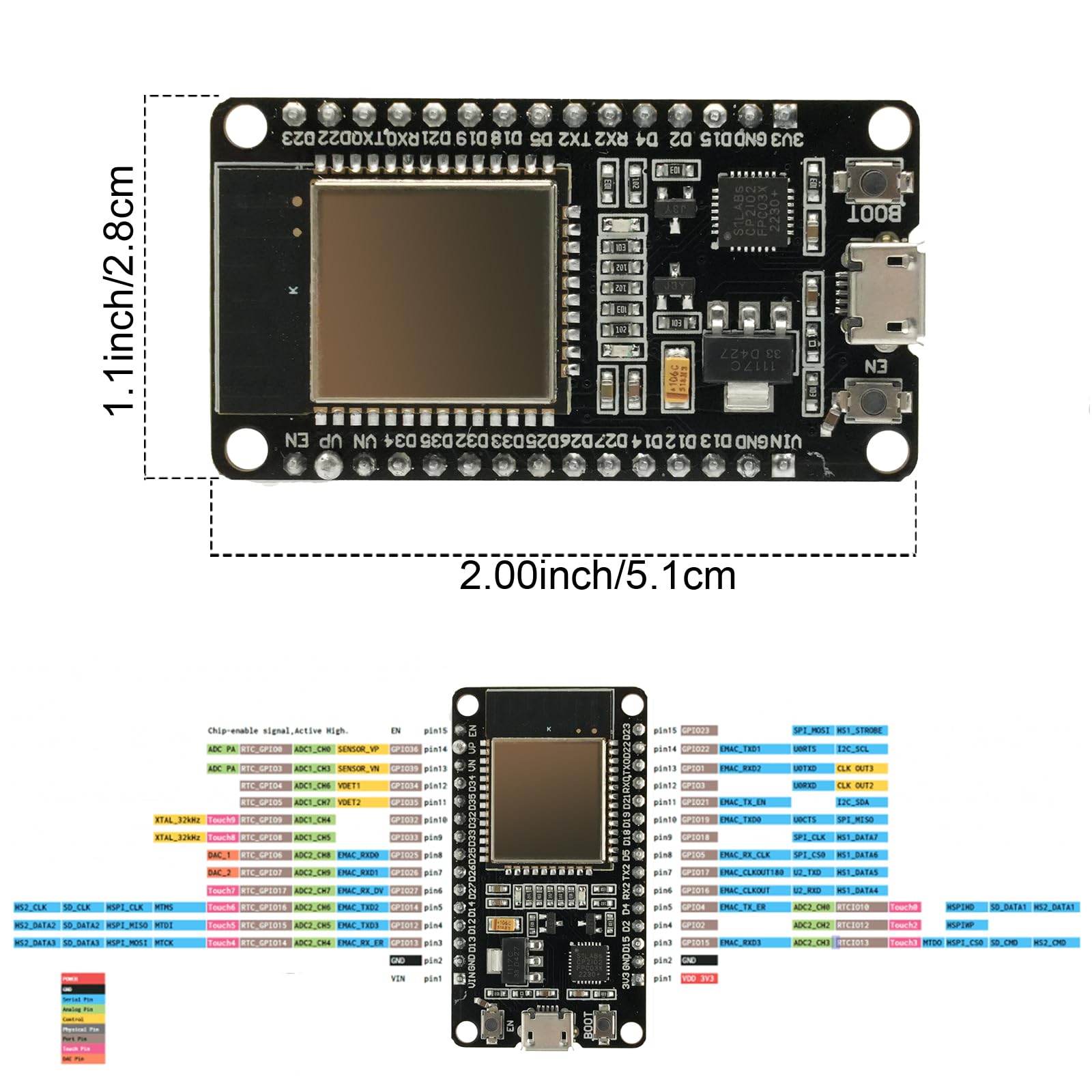Kit Scheda Di Sviluppo ESP32 Con Custodia Acrilica E Display Touch IPS A Colori Da 2,8 Pollici – Per Maker, IoT E Robotica - 6