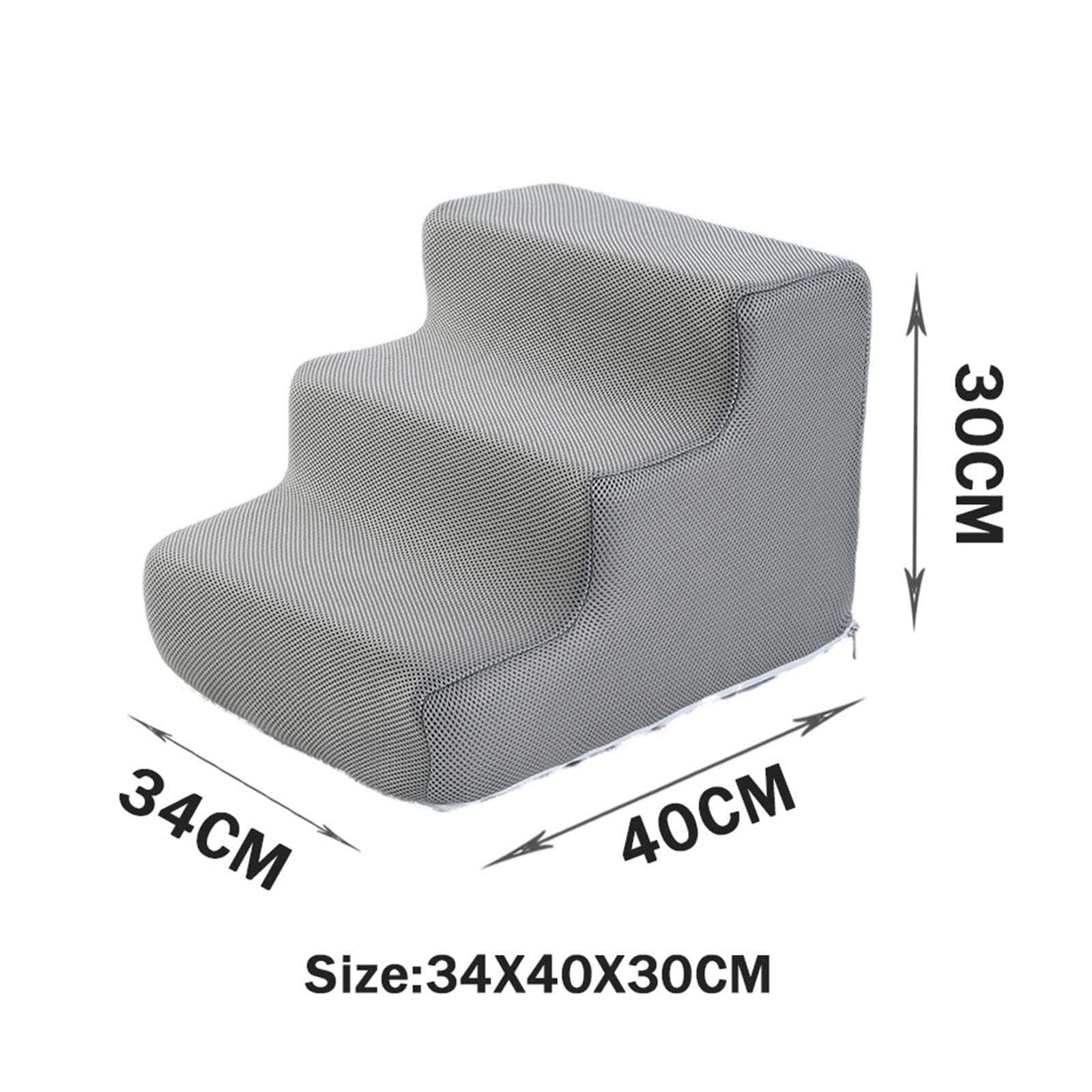 Scaletta Per Cani E Gatti Ioensy - 3 Gradini, Copertura Lavabile, Antiscivolo, Grigio Scuro - Foto 14