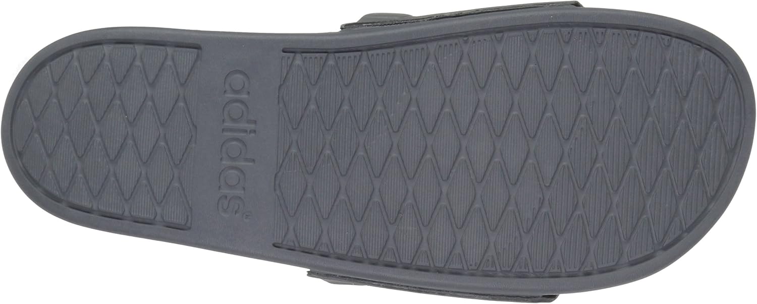 adidas Women's Adilette Comfort Slides Sandal, Grey/Grey/Grey, 7