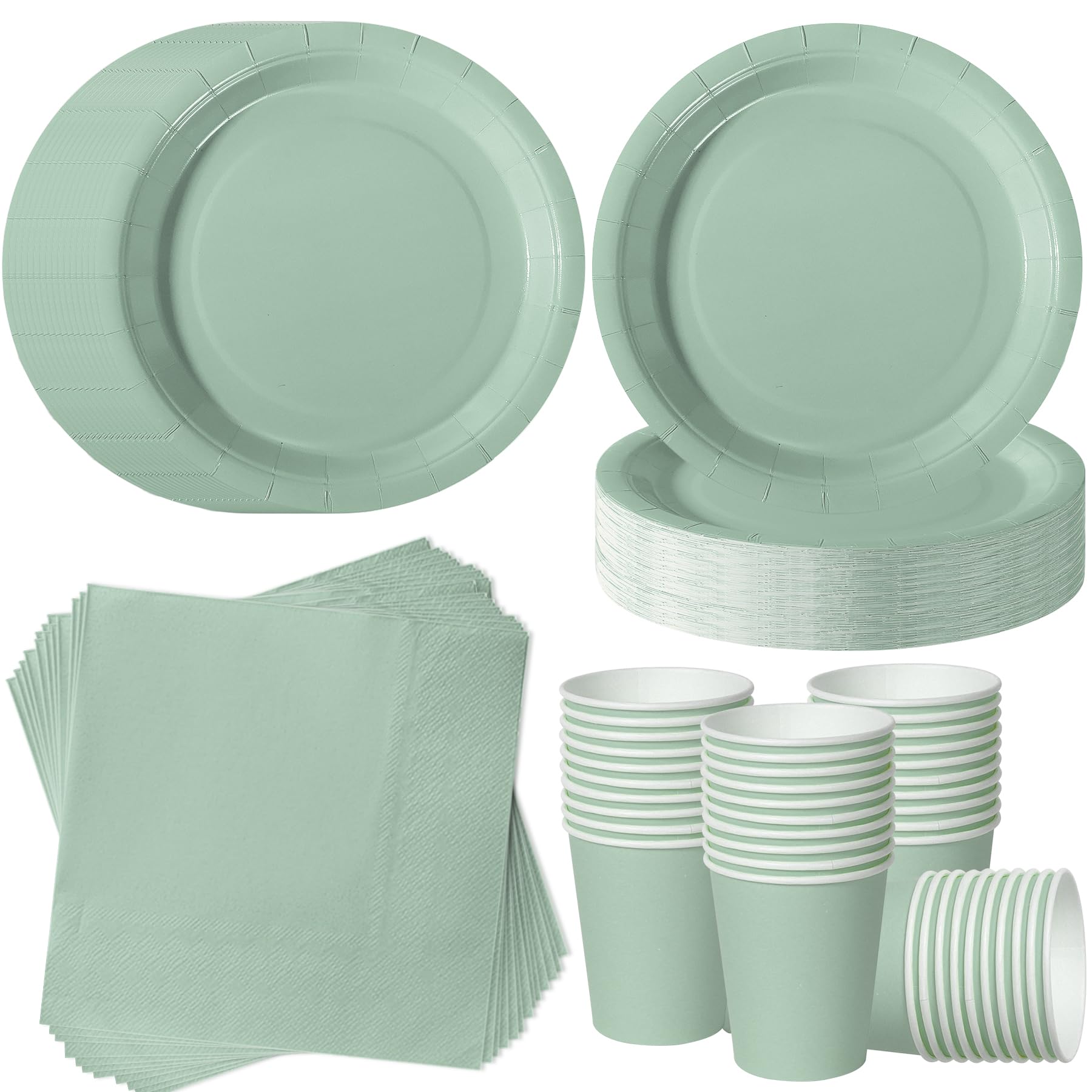 ZblPyro Partygeschirr-Set für 40 Gäste |120-tlg. Komplett-Set mit 18cm Pappteller, Pappbecher, Servietten | Perfekt für Themenpartys, Feste und gesellige Events
