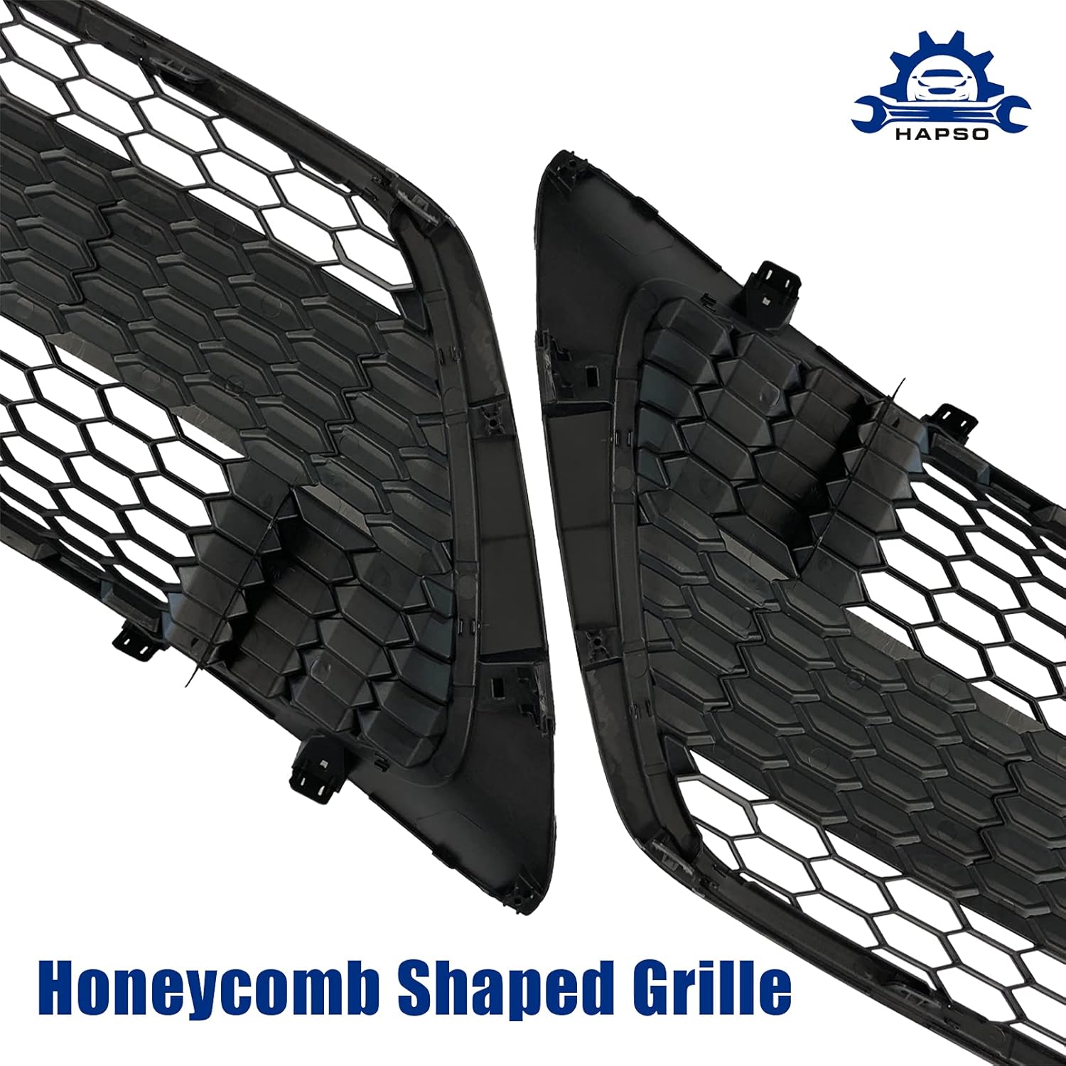 Front Lower Grille Black Honeycomb Shape Grill With Gloss Black Trim ABS Direct Bolt-on Replacement Compatible with Toyota Corolla 2020 2021 LE/XLE Sedan 5310202280, TO1036205