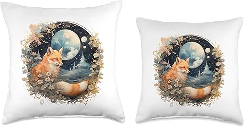 Miniatura 3 de Cozy Woodland Nursery Accent Moonlight Fox - Almohada de 18 x 18 pulgadas, multicolor