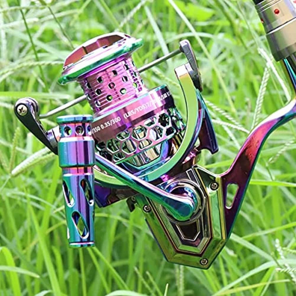 Amazon | スピニングリール すべての金属カラフルなライトリール