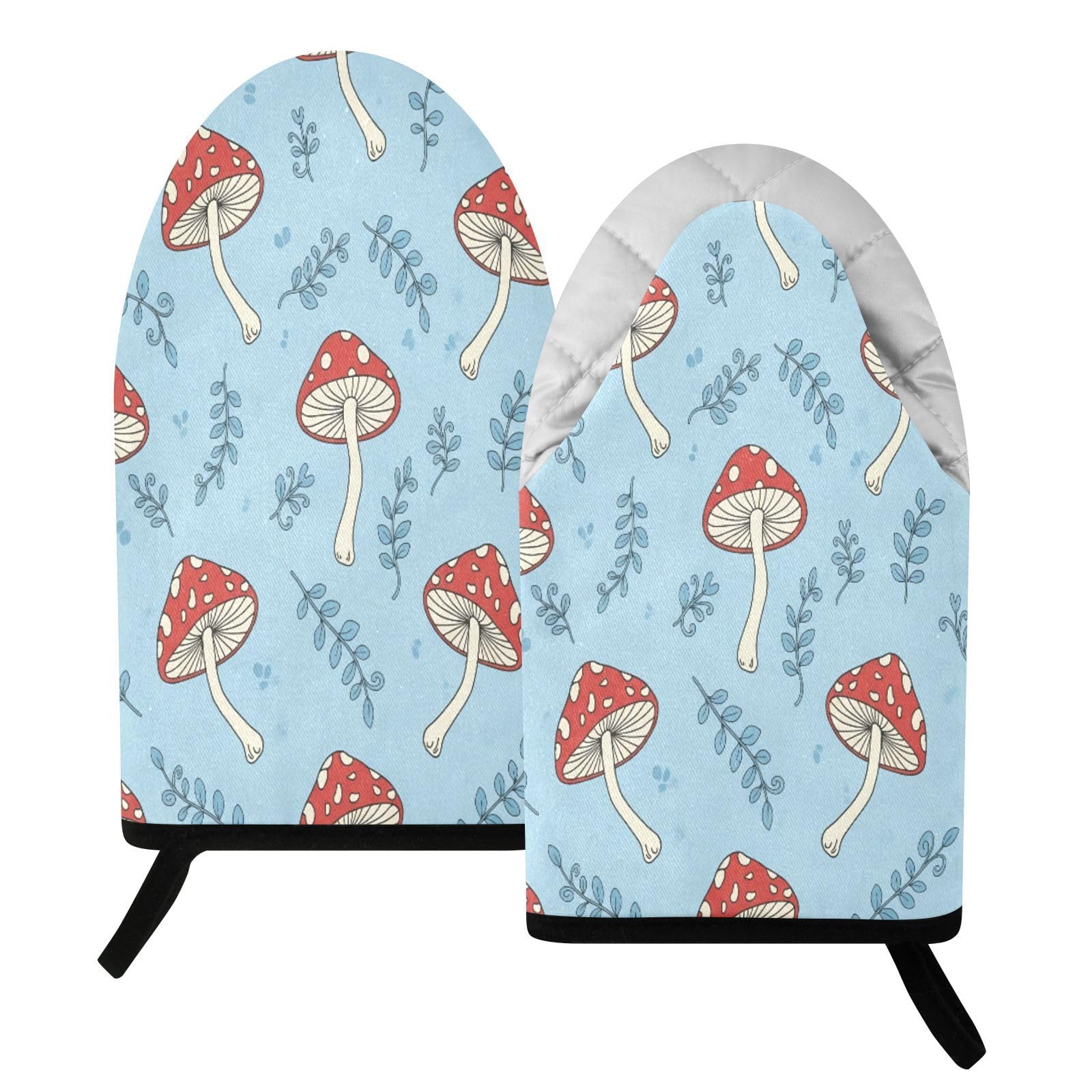 BURSTDDY Mushroom Oven Mitt,Heat Resistant Kitchen Mitts for Cooking