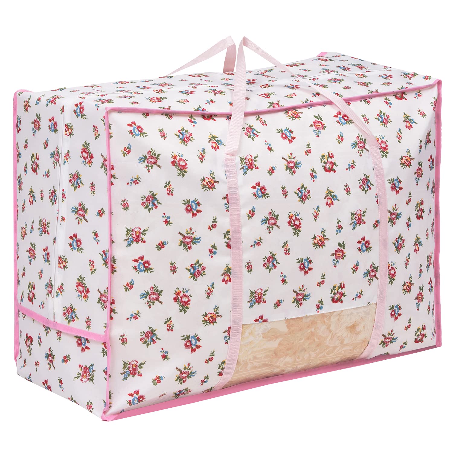 花柄ピンク掛け布団 収納袋付き Amazon｜アストロ 羽毛布団 収納袋 薄ピンク 花柄 小花柄