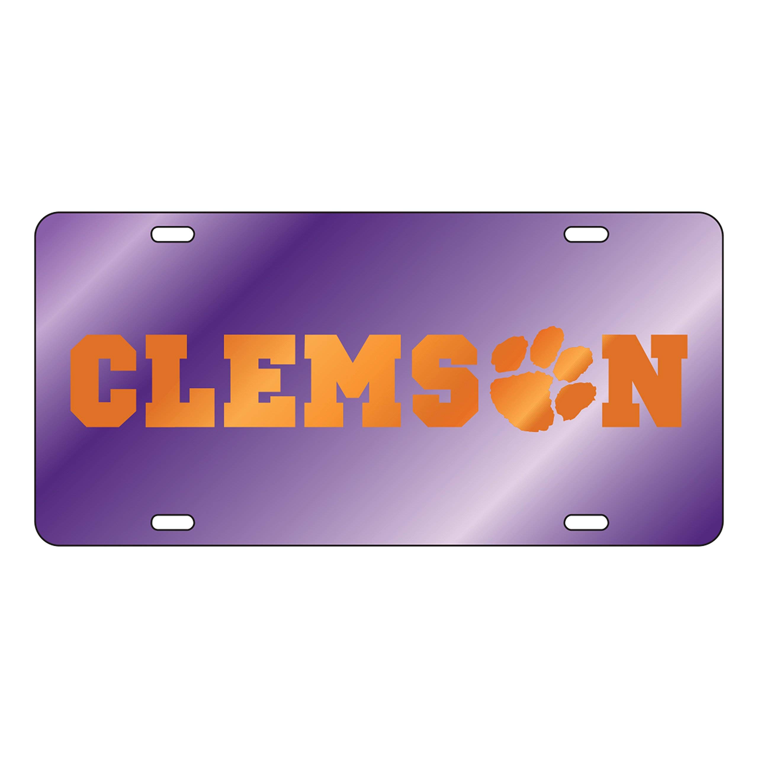 Clemson Tigers Purple Laser Cut (Orange Clemson) Car Tag