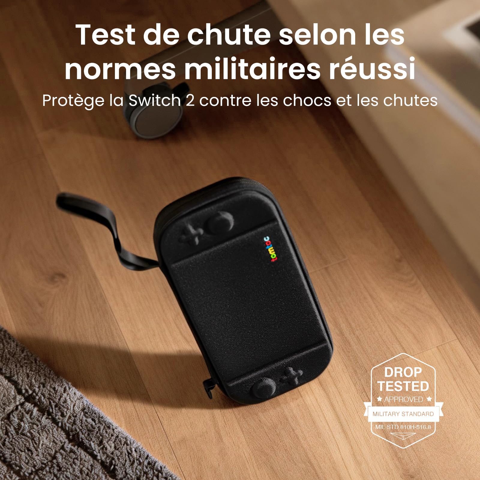 tomtoc Étui pour Nintendo Switch 2 (2025), Housse Rigide Case avec 12 Cartouches de Jeux, Slim Pochette Transport Boîtier Voyage pour Console avec Brevet Original et Protection de qualité Militaire