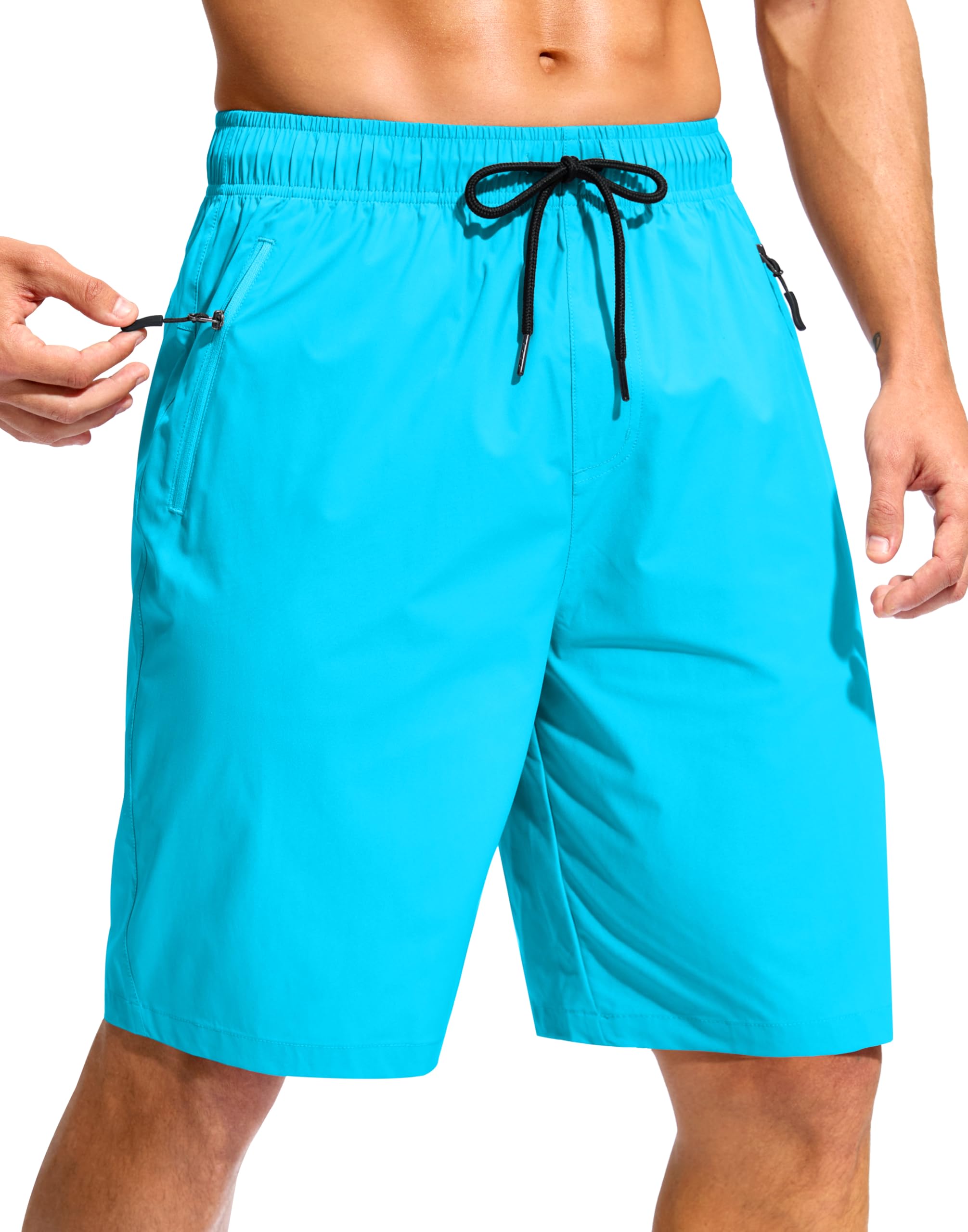 G Gradual Men's Swim Trunks 9" Quick Dry Swimming Board Shorts with Zipper Pockets Swimwear Bathing Suit for Men No Liner