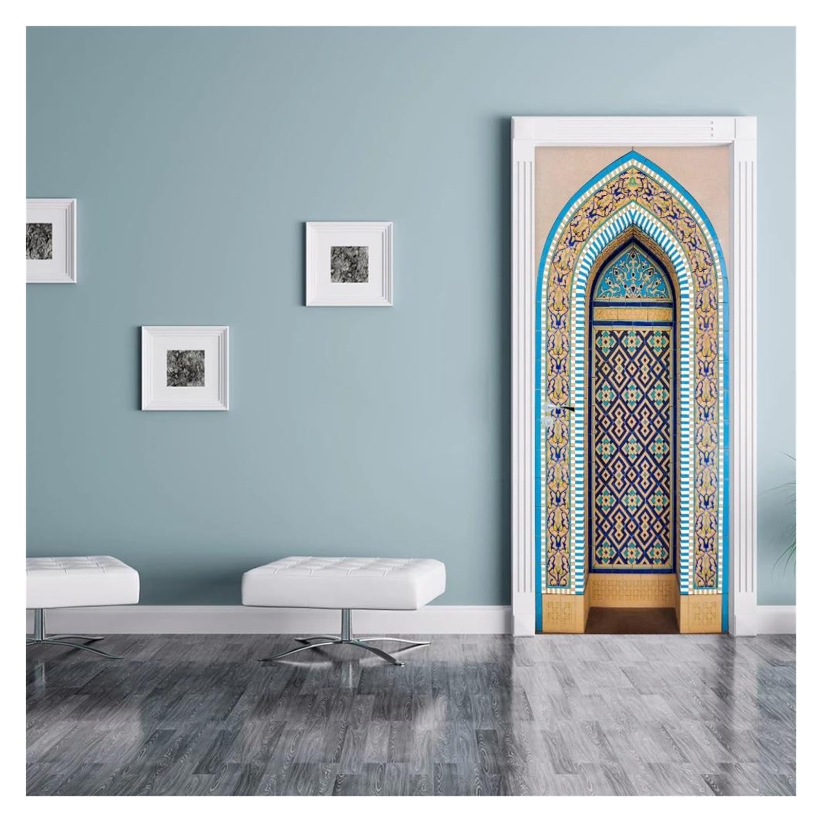 Autocollant de porte en PVC pour rénover facilement une porte abîmée