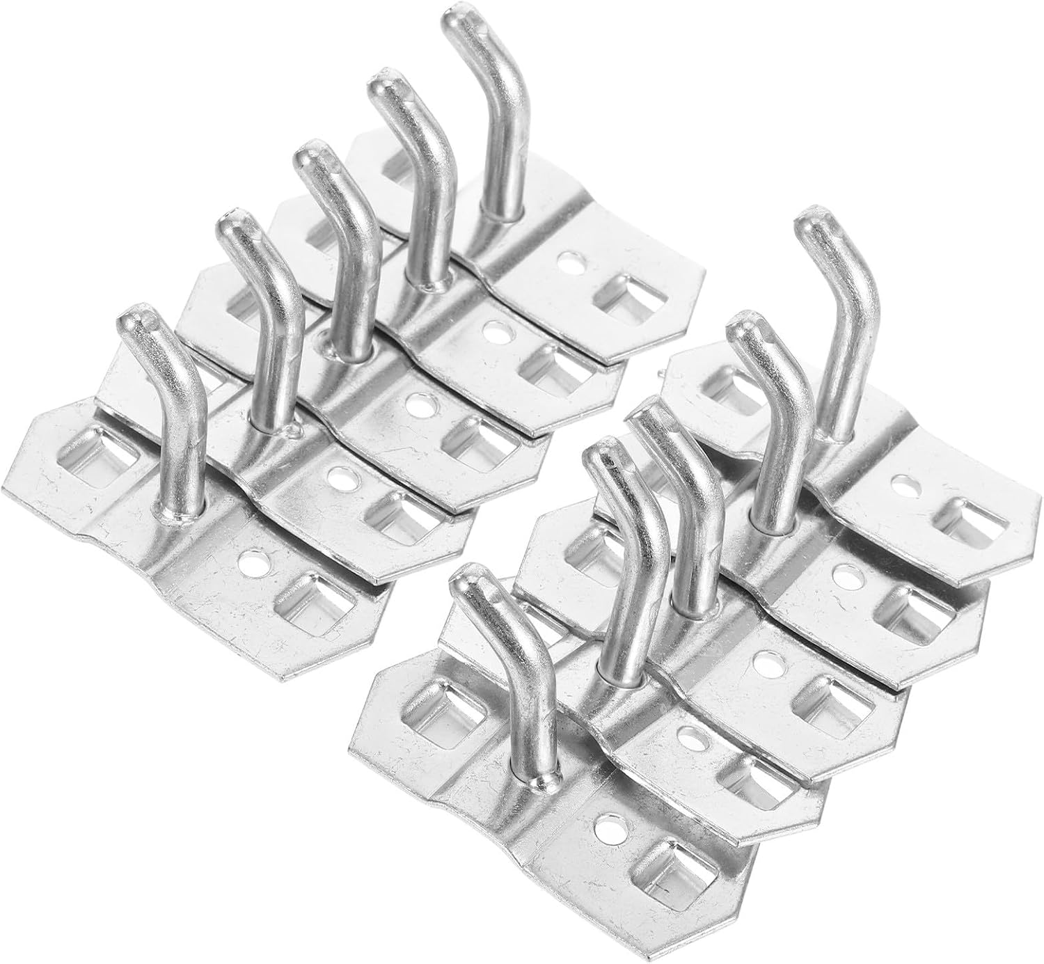 Metal Pegboard Hooks for Hanging Tools and Accessories, Single Angled 25mm Design, Sturdy Hardware Storage Solution for Garage, Workshop, and Craft Room Organization