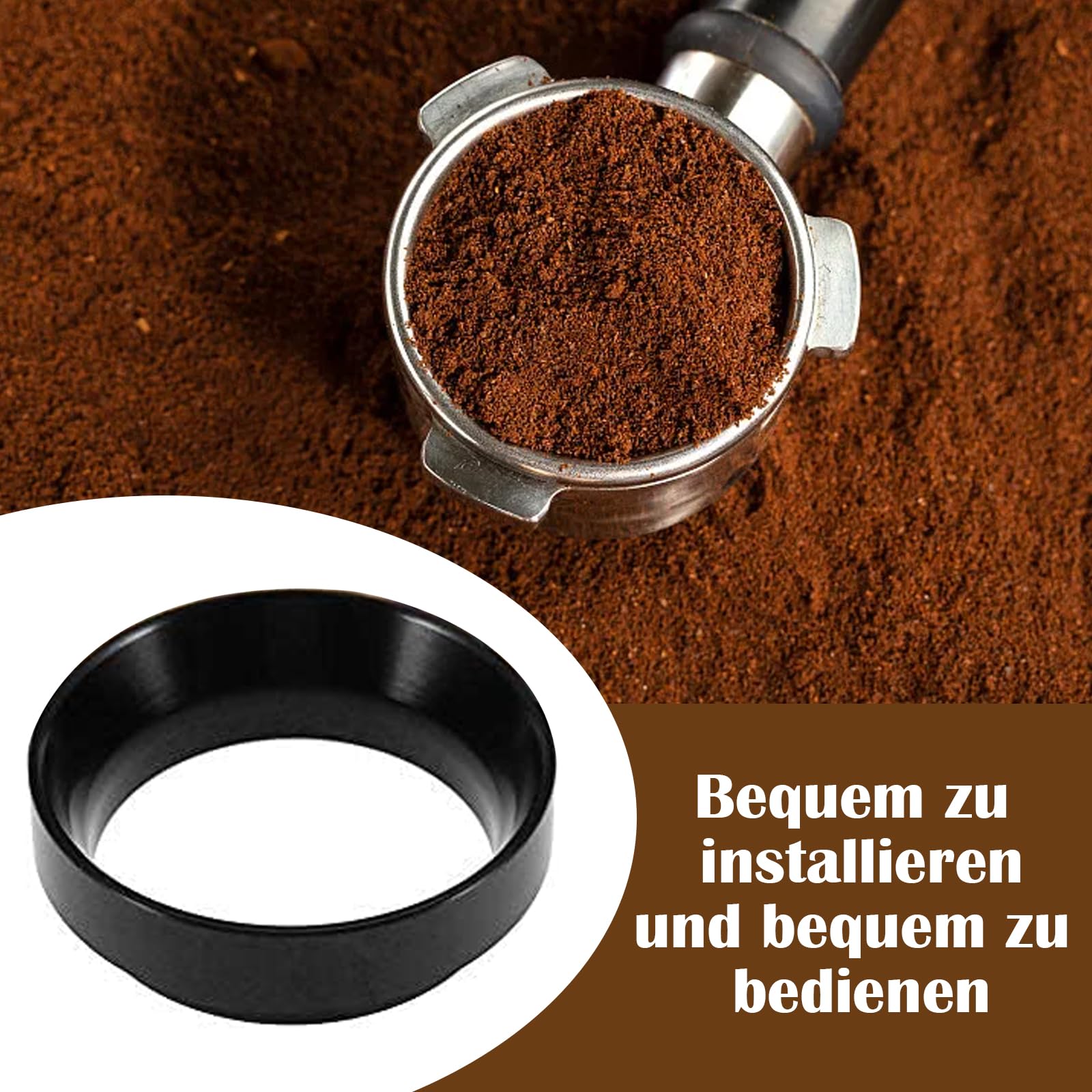 Anneau Doseur Pour Porte-filtre Café 58 Mm - En Aluminium, Pour Mouture Et Dosage Facile - 8