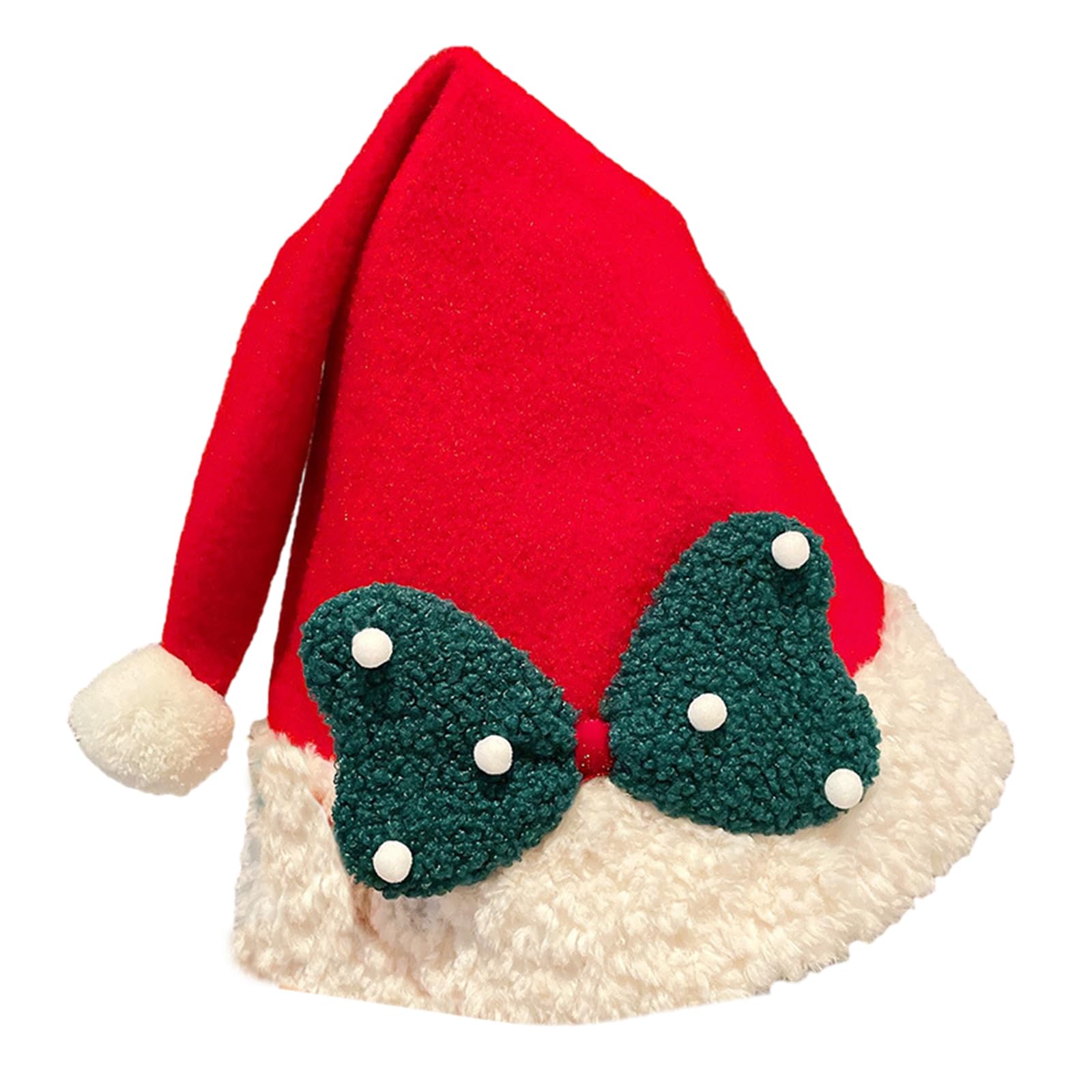Elnwnnkc Christmas Headwear Cap Thicken Plush Perfect for the Holidays Colorful Sequins Antler for Cosplay Santa Furry Hat Knitted Santa Hat