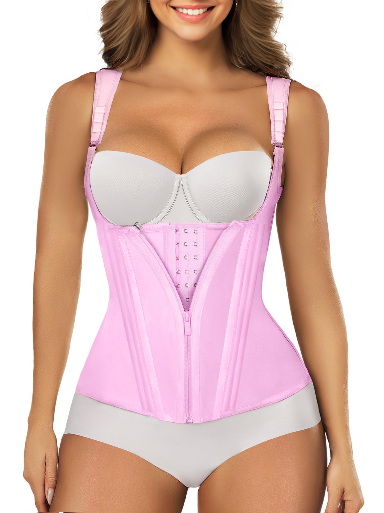 SHAPERX Waist Trainer Corset for Women Tummy Control Sport Girdle Hourglass Waist Cincher Body Shaper with Steel Boned