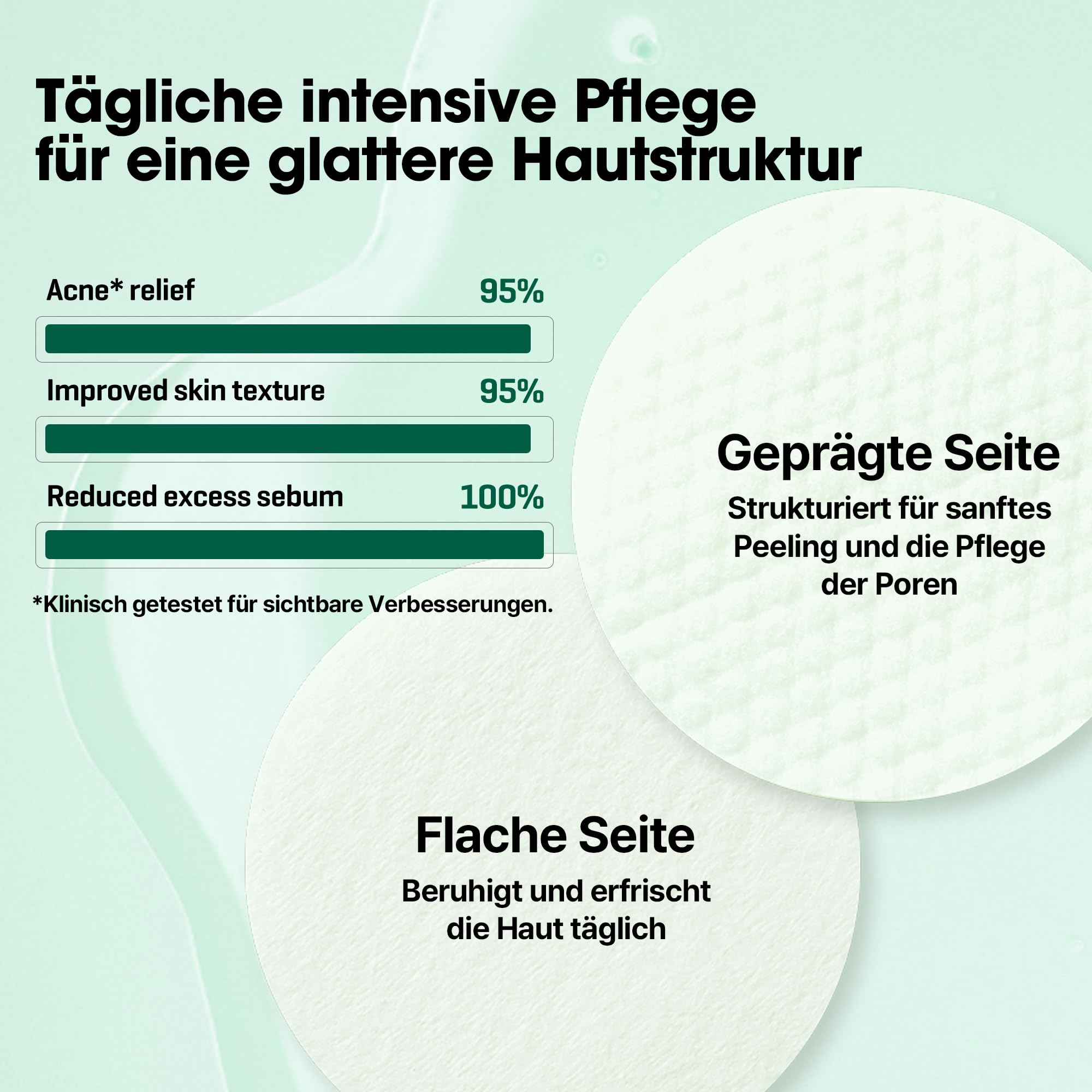 SOME BY MI AHA BHA PHA 30 Days Miracle Truecica Clear Pad – 70 Stück – Exfolierende Toner-Pads mit Centella – Porenverfeinernd & glättend – Koreanische Hautpflege