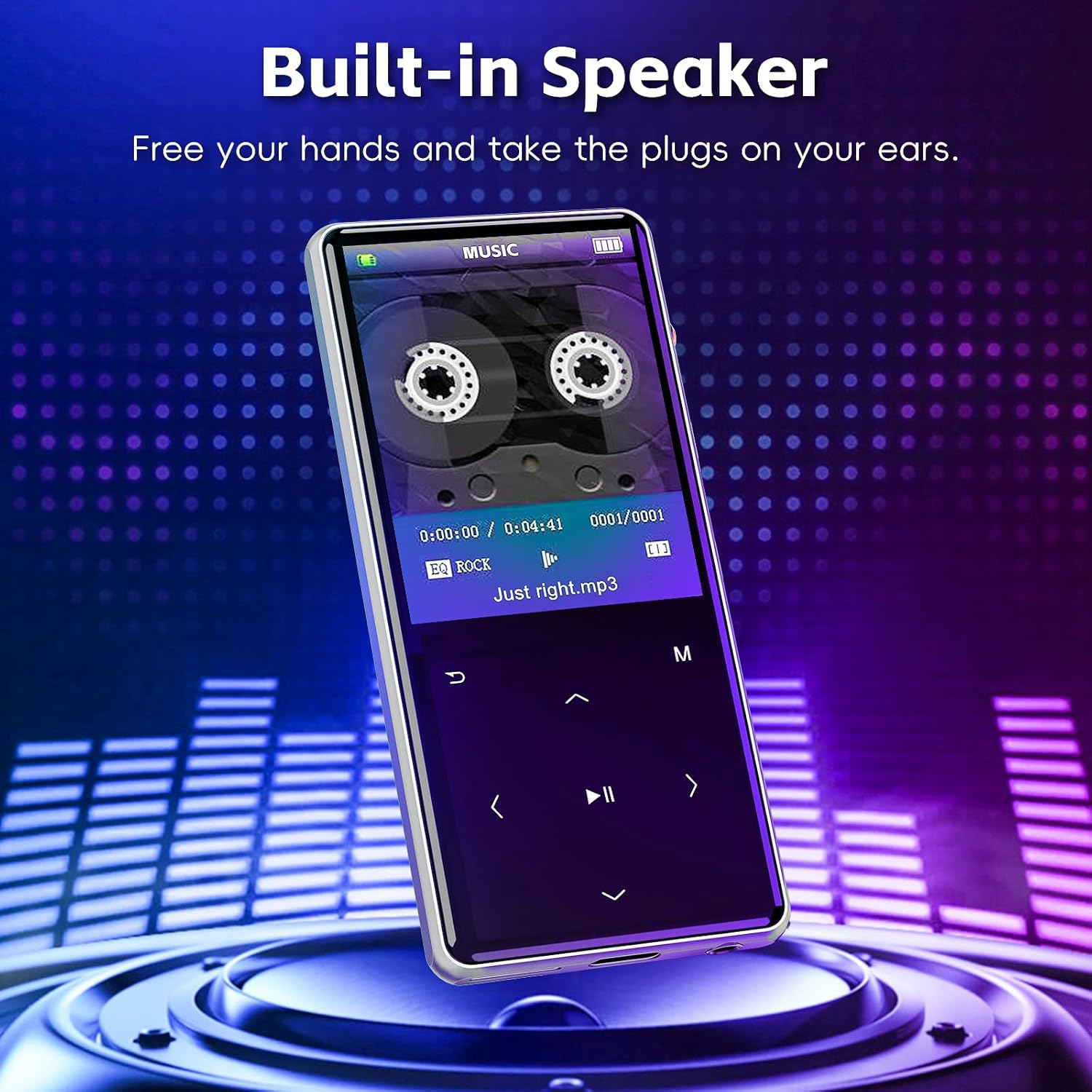 128GB Portable MP3 Player with Bluetooth 5.0, 2.4" Srceen Music Player Built in Speaker, Mini Voice Recorder with 64GB TF Card, Touch Buttons, Voice Recorder, E-Book, Earphones Black - Image 5