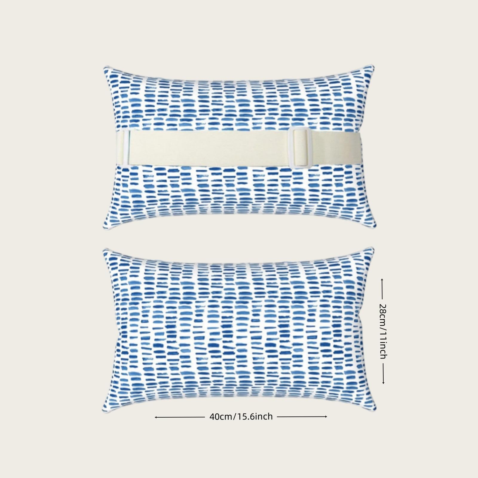 Generico Confezione da 2 Poggiatesta Sdraio Prendisole per Sedia a Sdraio, Cuscino Poggiatesta Esterno impermeabile con Elastica Regolabile per Arredamento da Giardino (B)