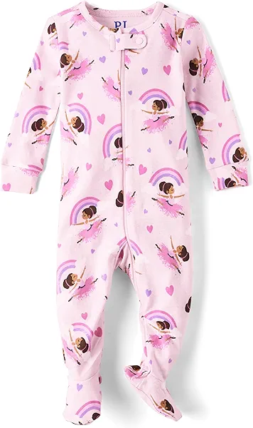 The Children's Place boys And Toddler Long Sleeve Zip-front One Piece Footed Pajama Snug Fit 100% Cotton