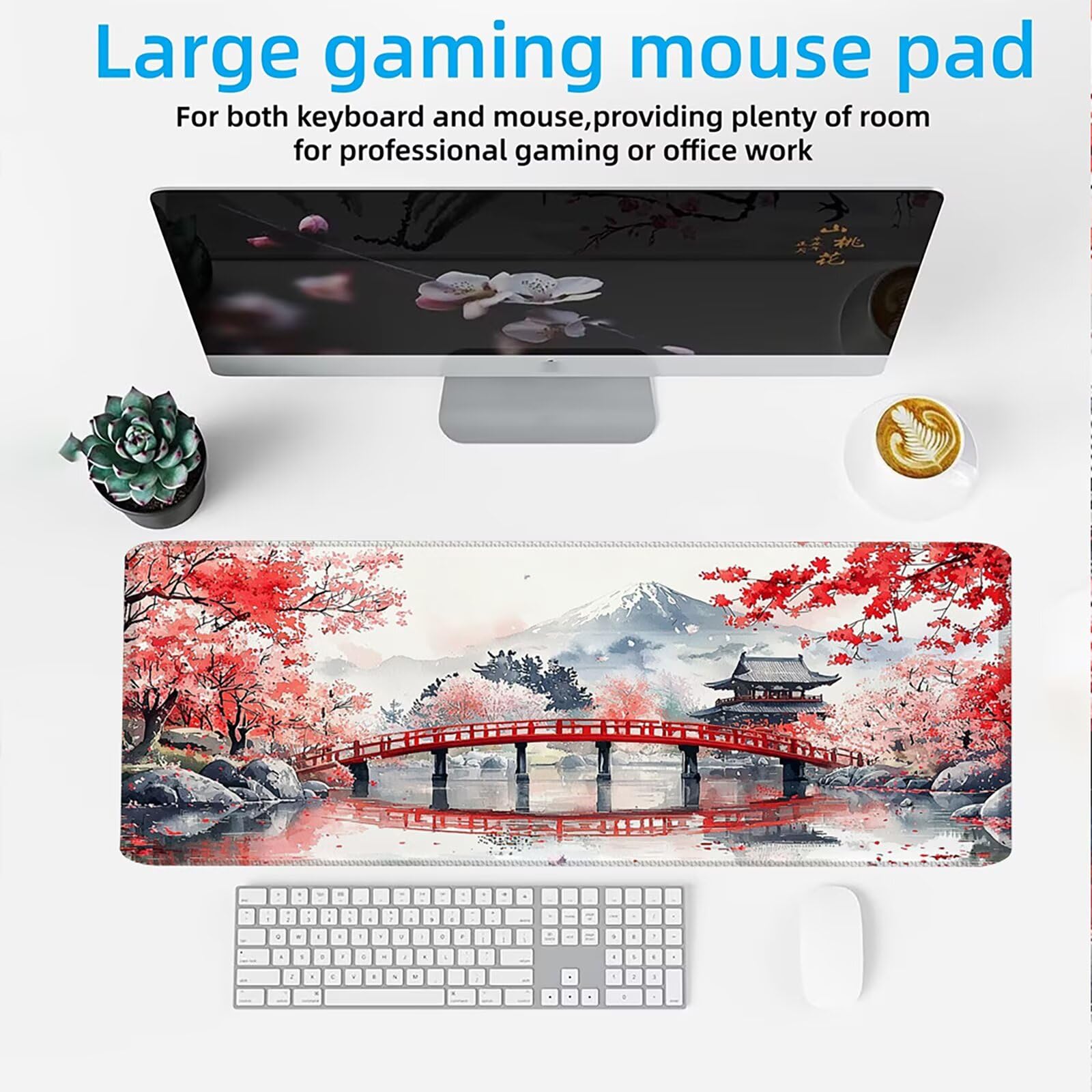 Tappetino Mouse XXL 1200x600x3mm Mouse Pad Gaming, Ponte Del Soffitto, Mousepad Base Antiscivolo, Esteso Accessori Scrivania Tracciamento Ad Alta Precisione tappetino per Computer Ufficio, C0P-758