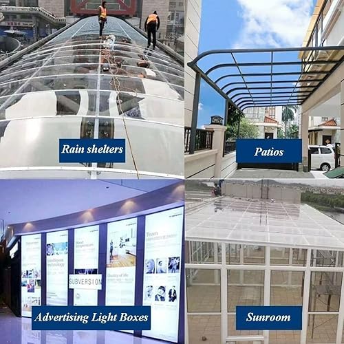 Miniatura 7 de Hoja de policarbonato de hoja de plástico acrílico transparente, hoja de plástico transparente ligera PC Panel duradero transparente completo