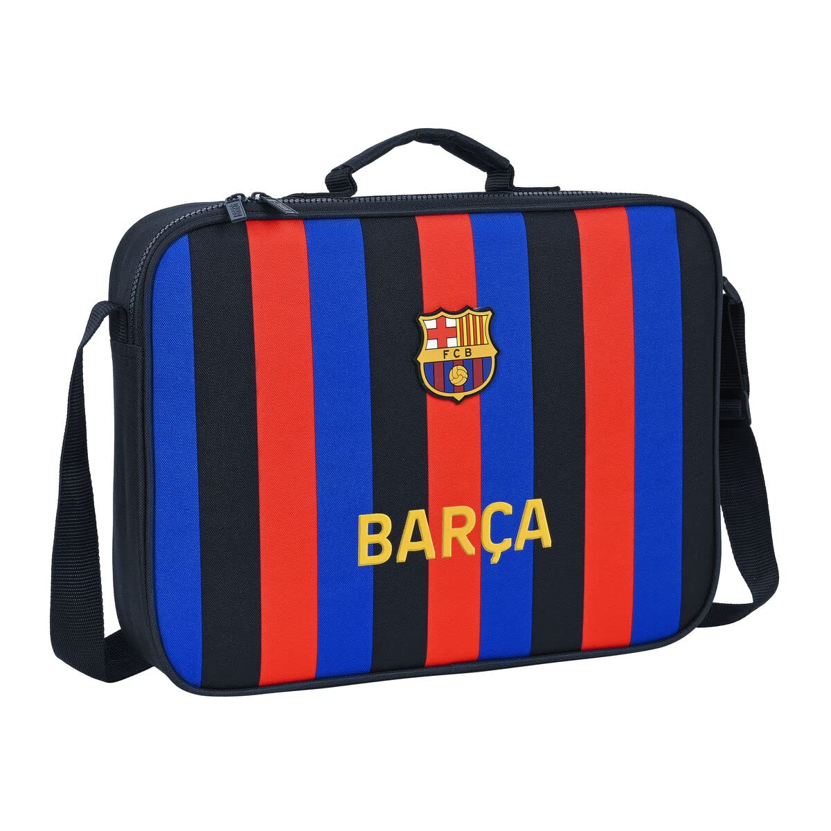 SAFTA Unisex Kid's F.c Home FC Extra-School Wallet Barcelona 1st Equipment 22/23, 380x60x280 mm, Navy Blue and Maroon, Estándar
