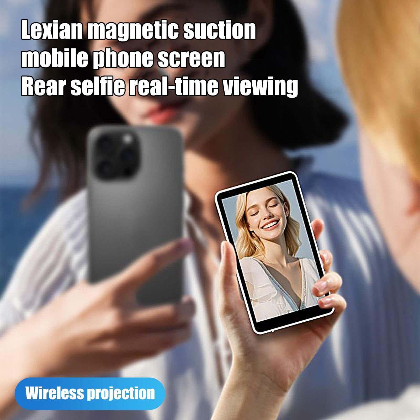Ekran Monitora Do Vloga I Selfie Telefonem Magnetyczny Ekran do Selfie dla | Przenośne Akcesoria do Smartfonów do Nagrywania Wideo, Robienia Zdjęć, Streamingu na Żywo i Tworzenia