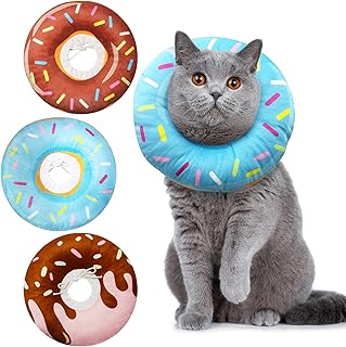 Cat Cone Collar Soft, Cat Donut Collar, Adjustable Cat Surgery Collar for Wound Healing, Elizabeth Collars are Suitable for Cats, Kittens, Puppies, Puppies After Surgery