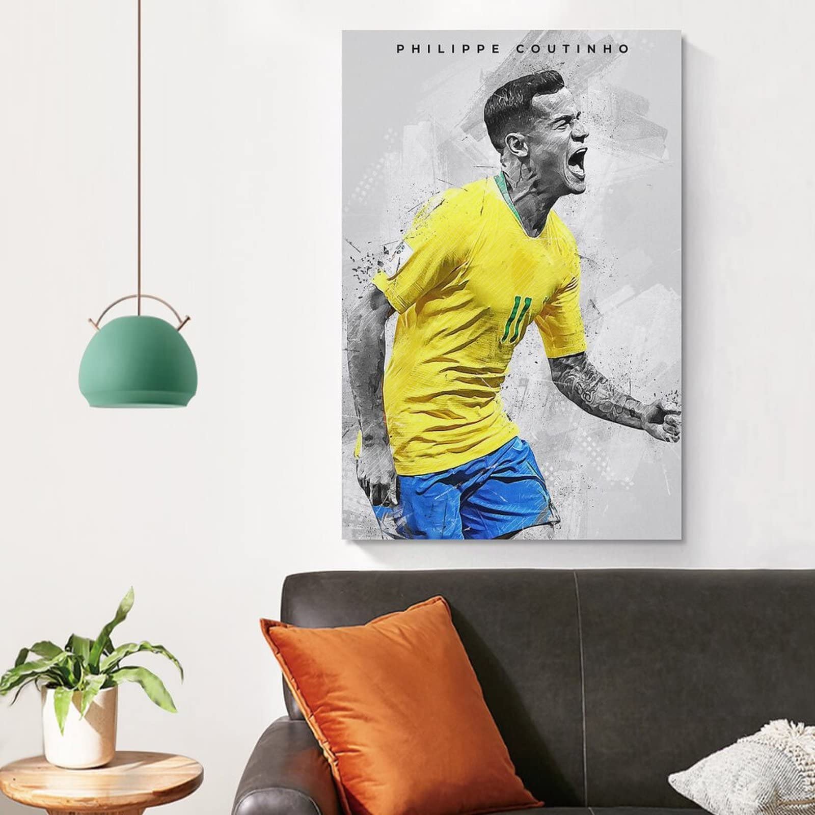 Amazon.co.jp: 有名なサッカー選手フィリペ・コウチーニョ ポスター