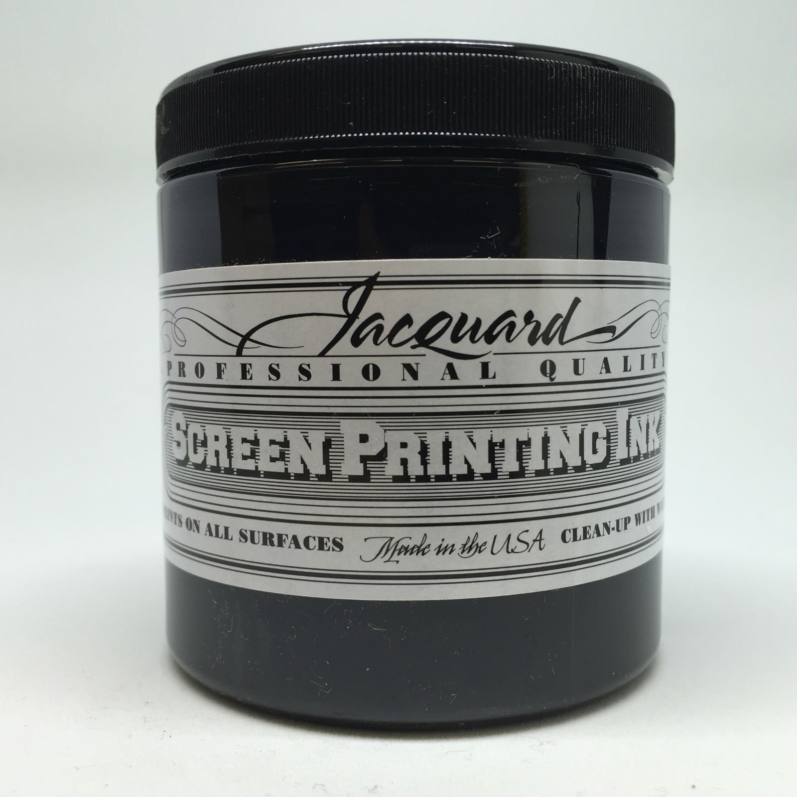 Jacquard Black Water Based Screen Printing Ink, 8 Oz – Fabric Paint For T-Shirts, Textiles & Art Projects