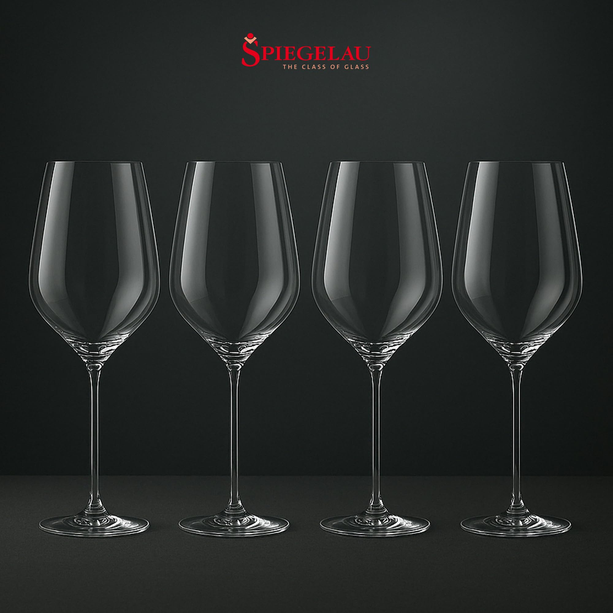 Spiegelau Hi-Lite 1750471 Lot de 4 verres à vin universels en cristal pour vin rouge et blanc Passe au lave-vaisselle 510 ml