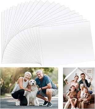 Therwen 30 Pcs 6 x 8 Inch Sublimation Metal Blanks Aluminum Sublimation Signs Blanks Sheets Aluminum Photo Panels Products for DIY Printing Wall Decor
