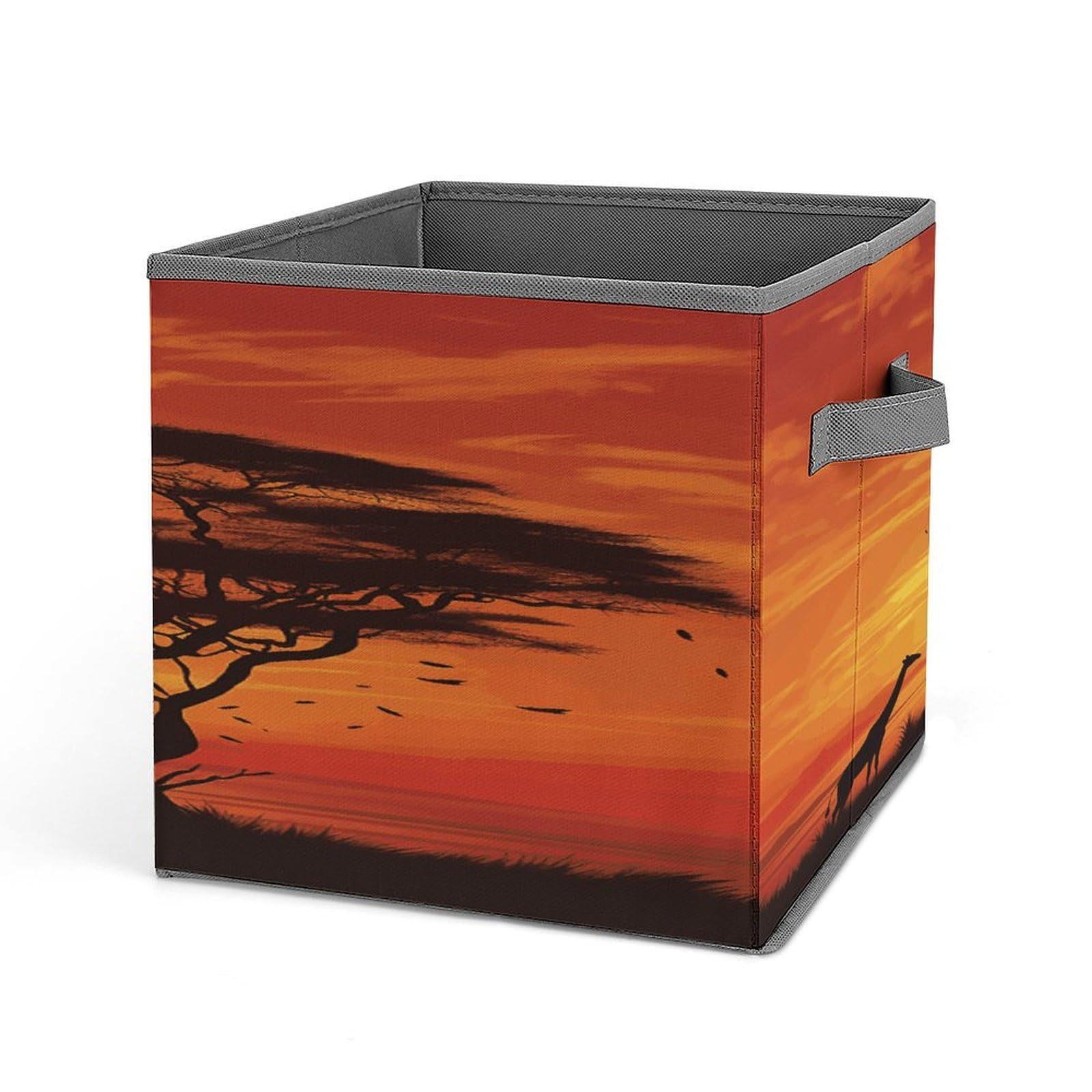 Fekiloot Style Funny African Sunset Storage Bins Storage Baskets