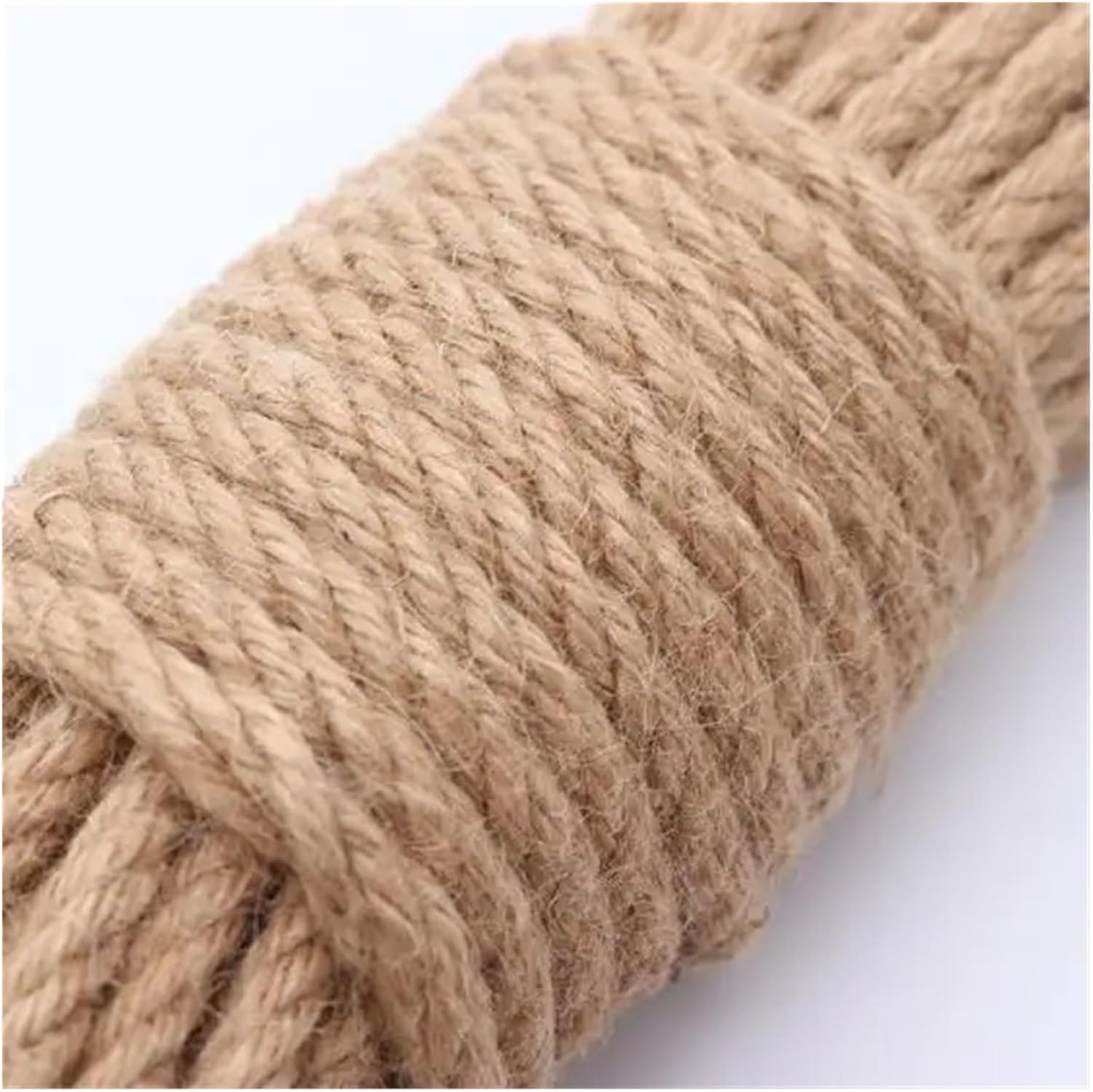 14mm Hand Woven Hemp Rope DIY Photo Wall Retro Fence Decoration Natural Jute Rope(14mm x 5M)
