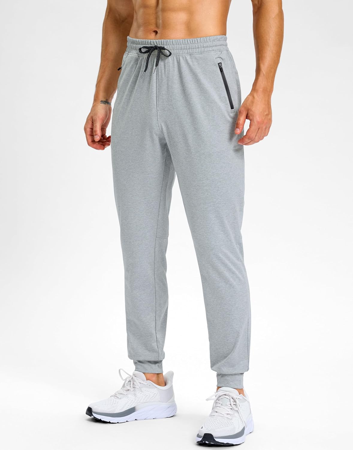 G Gradual Men's Sweatpants with Zipper Pockets Stretch Tapered Joggers Quick Dry Athletic Workout Gym Pants for Men - Image 2