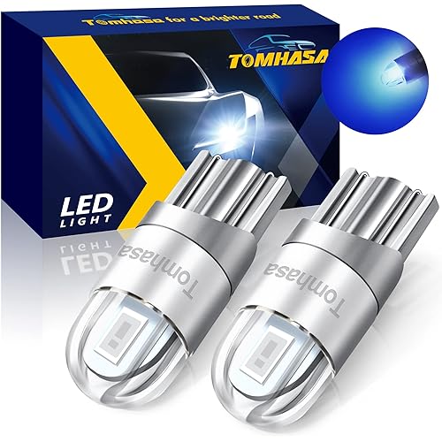 Tomhasa 194 LED Bulbs Blue, 168 2825 T10 Led Interior Lights for Car 2825 LED Chip W5W 192 LED Replacement Bulbs for Interior Dome Map Door Courtesy Trunk License Plate Lights, Pack of 2