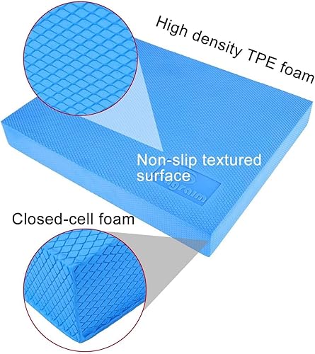 Miniatura 3 de Almohadilla de equilibrio, alfombrilla de espuma antideslizante y rodilleras para terapia física, rehabilitación, equilibrio central y entrenamiento