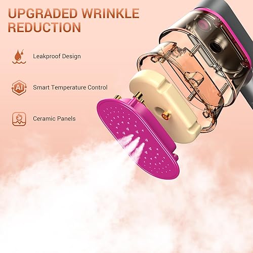 Miniatura 4 de Vaporizador de mano para ropa, potente vaporizador de ropa de 2000 W, calentamiento rápido de 9 segundos, plancha de vapor penetrante fuerte,